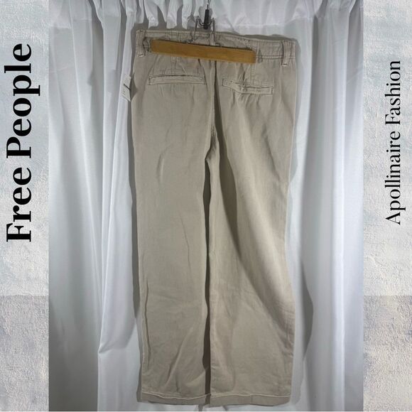 Free People Women’s Buttonfly Khakis in Beige NWT Size 25, 26 - Picture 6 of 7